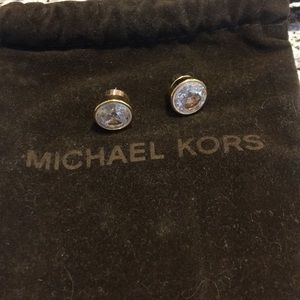 Michael Kors cubic zirconia crystal stud earrings